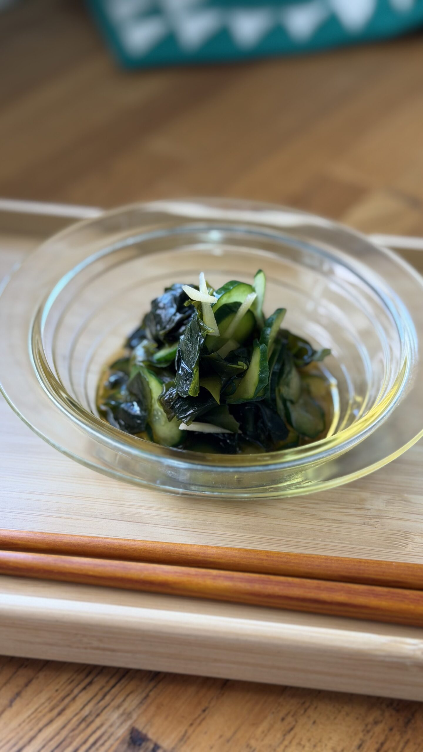 Sunomono Japanese cucumber and wakame salad