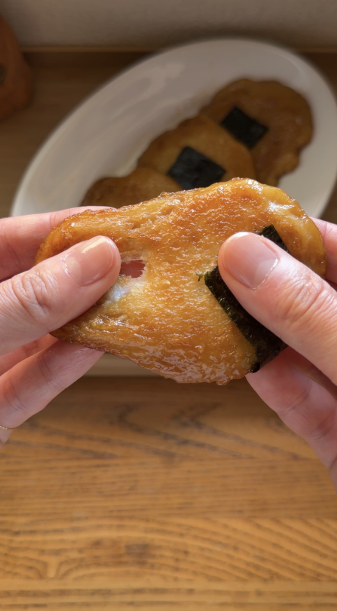 Chewy Japanese-style tofu mochi with sweet soy glaze and roasted nori